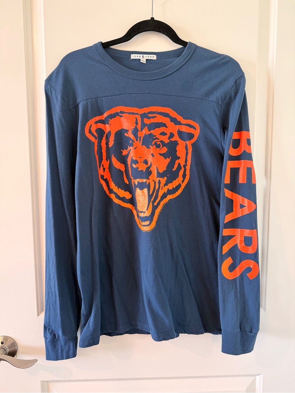 Junk Food Clothing Navy Long-Sleeve Crew with Bears Logo